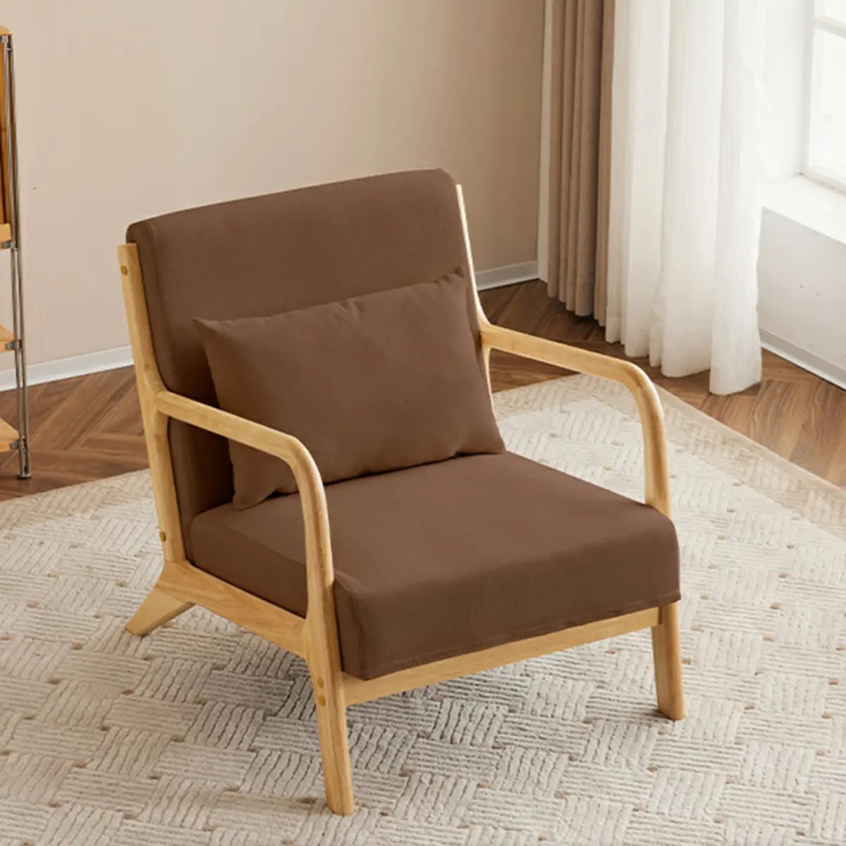 Off-White Scratch Resistant Lounge Chair — Grass Green / Cotton and Linen