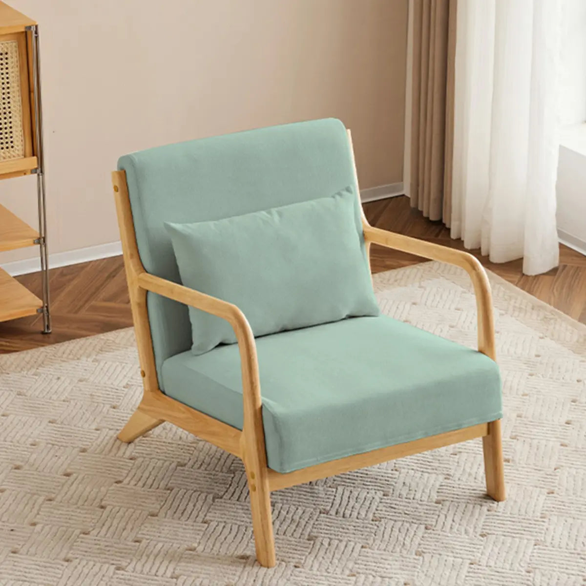 Off-White Scratch Resistant Lounge Chair — Lemon Yellow / Cotton and Linen