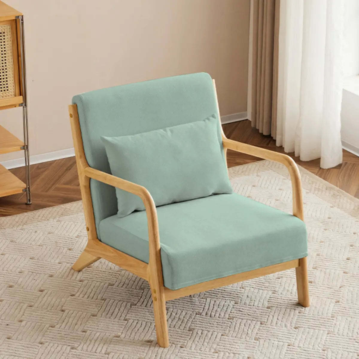 Off-White Scratch Resistant Lounge Chair — Lemon Yellow / Cotton and Linen