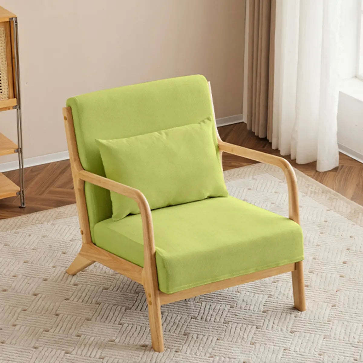 Off-White Scratch Resistant Lounge Chair — Sky Blue / Cotton and Linen