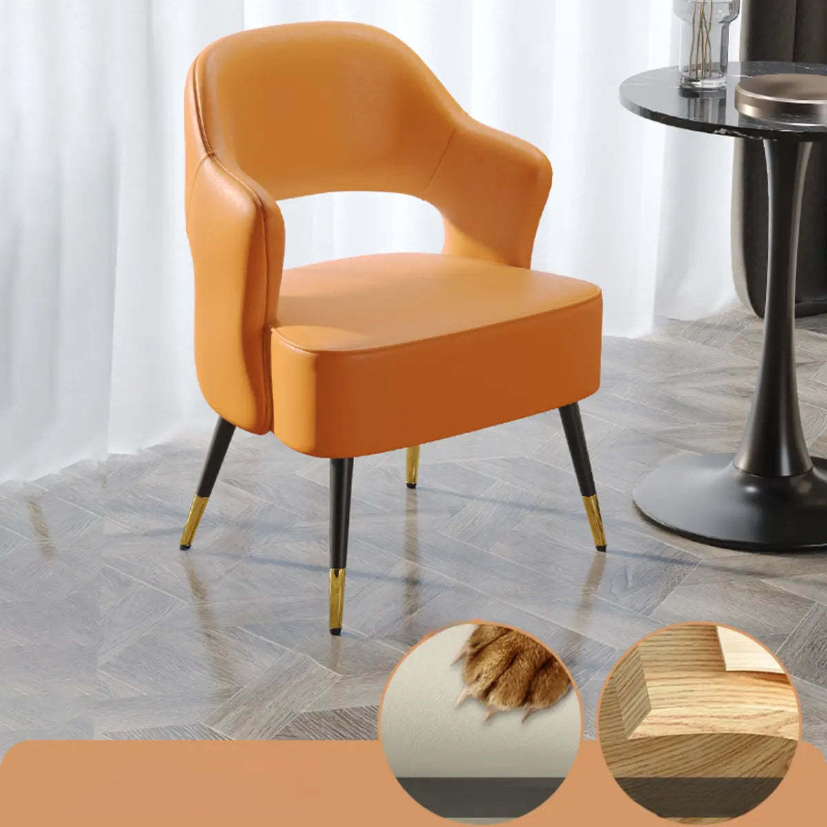 Off-White Scratch Resistant Sherpa Sloped Arm Chair — Pink / White / Sherpa