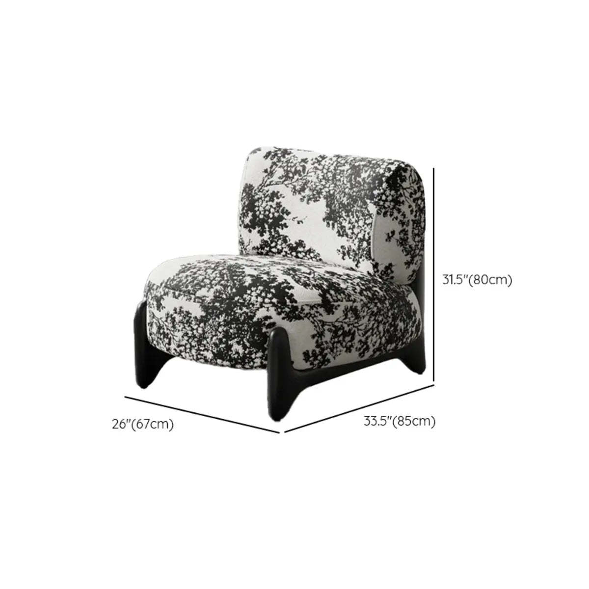 Off-White Sherpa Pillow Back Ash Wood Accent Chair