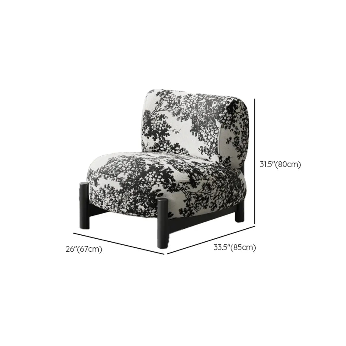 Off-White Sherpa Pillow Back Ash Wood Accent Chair
