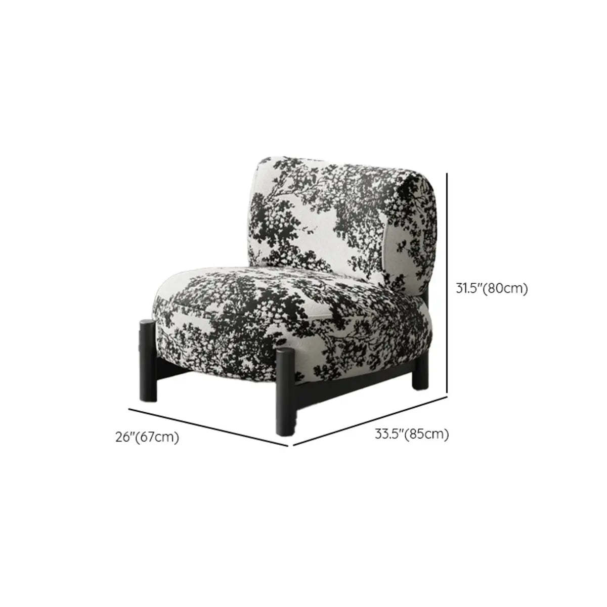 Off-White Sherpa Pillow Back Ash Wood Accent Chair