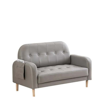 Off-White Square Arm Tufted Loose Back Chair — Mint Green / Tech Cloth