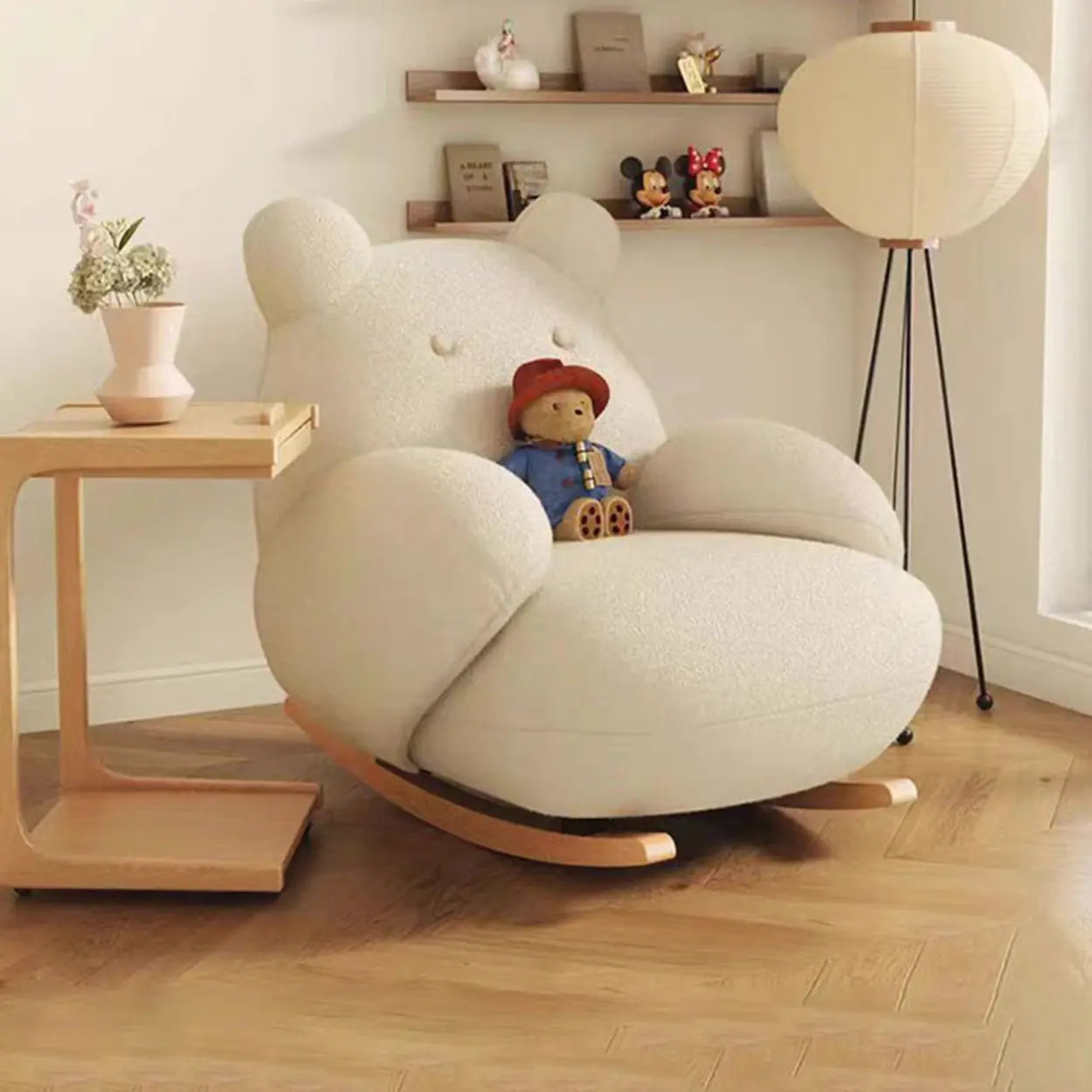 Off-White Animal Shape Rocking Chair