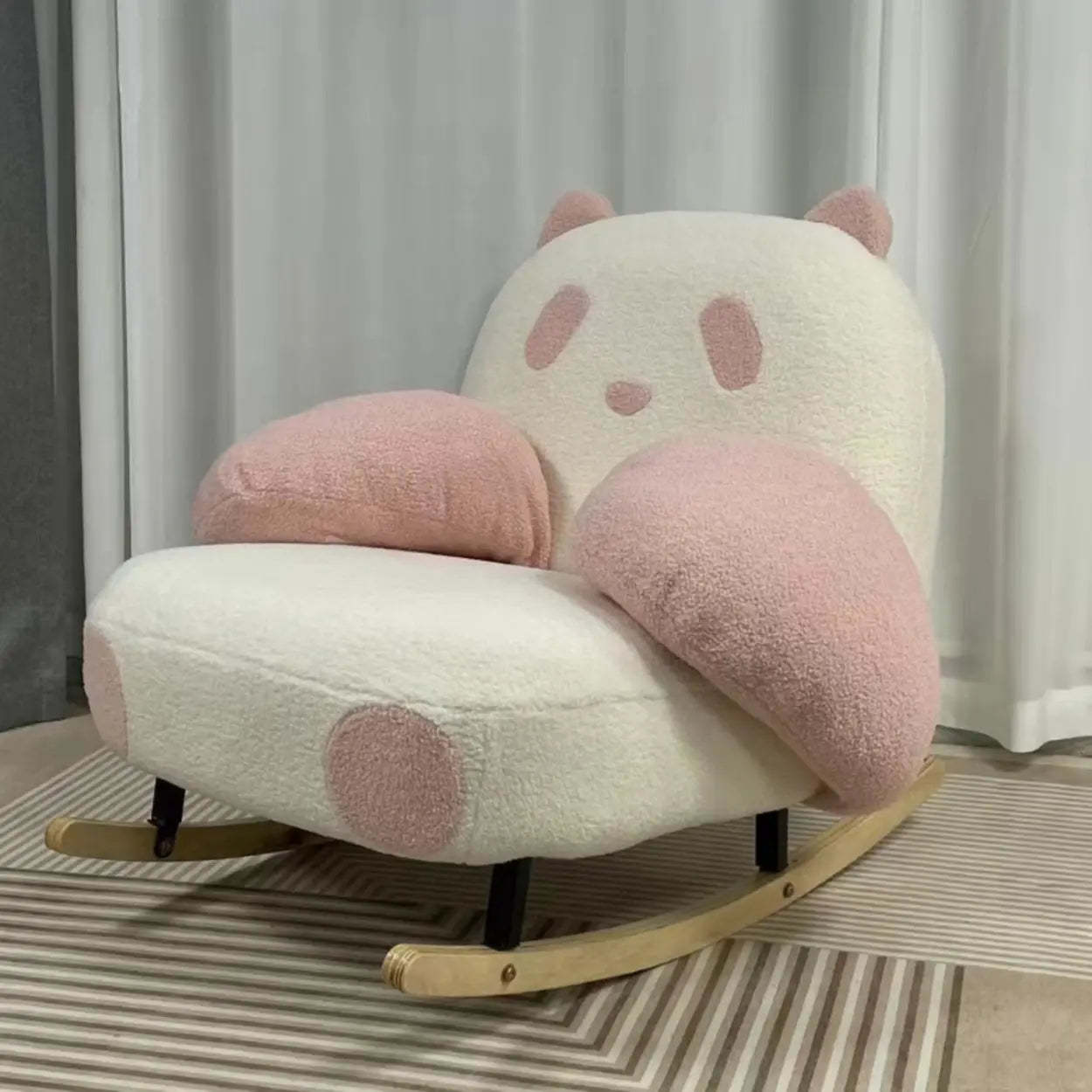 Off-White Animal Shape Rocking Chair