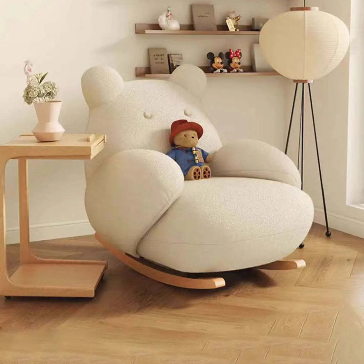 Off-White Animal Shape Rocking Chair — Gray