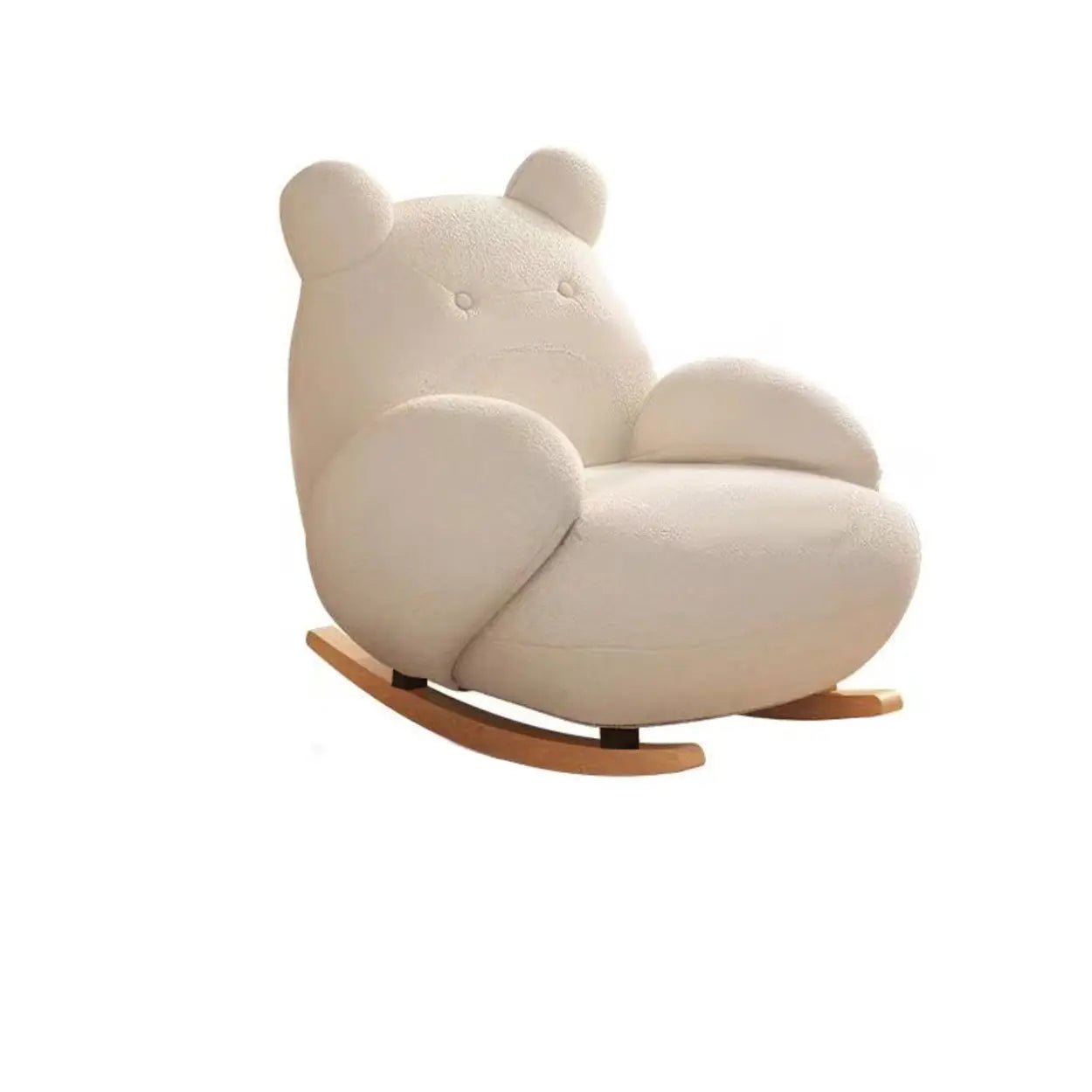 Off-White Animal Shape Rocking Chair — Black White