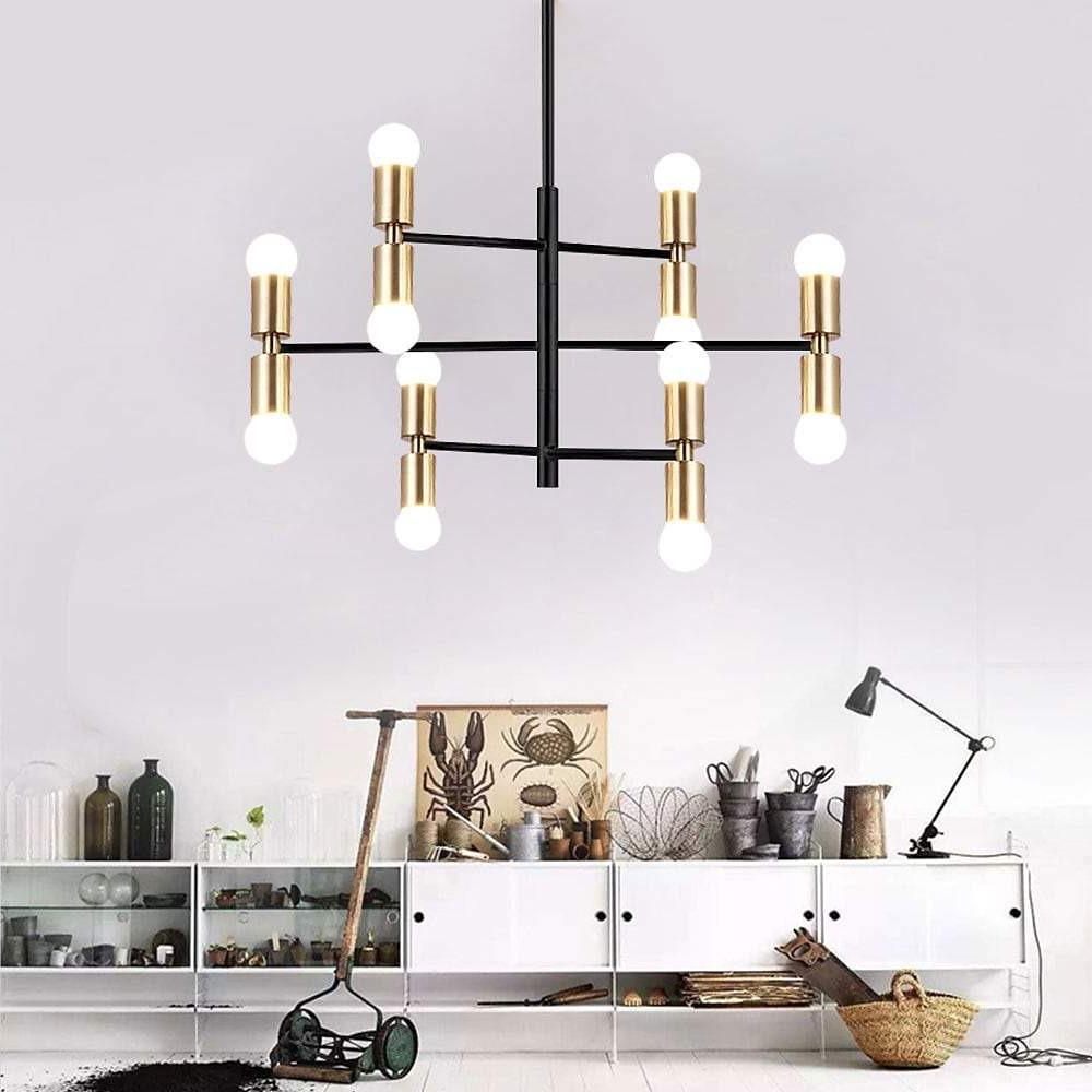 6 Lights LED Modern Sputnik Chandelier Pendant Light Hanging Lamp-Lighom