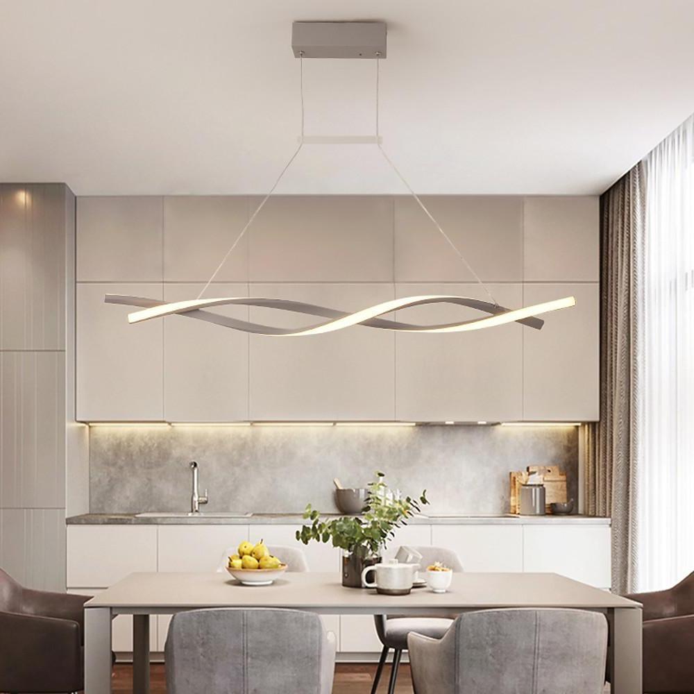 Interwoven Waves LED Modern Pendant Lighting Hanging Lamp Island Lights-Lighom