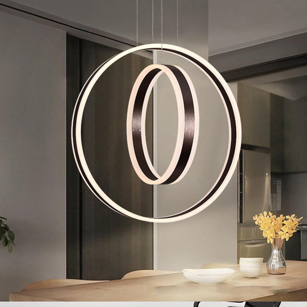 Twin Circle LED Orb Chandelier