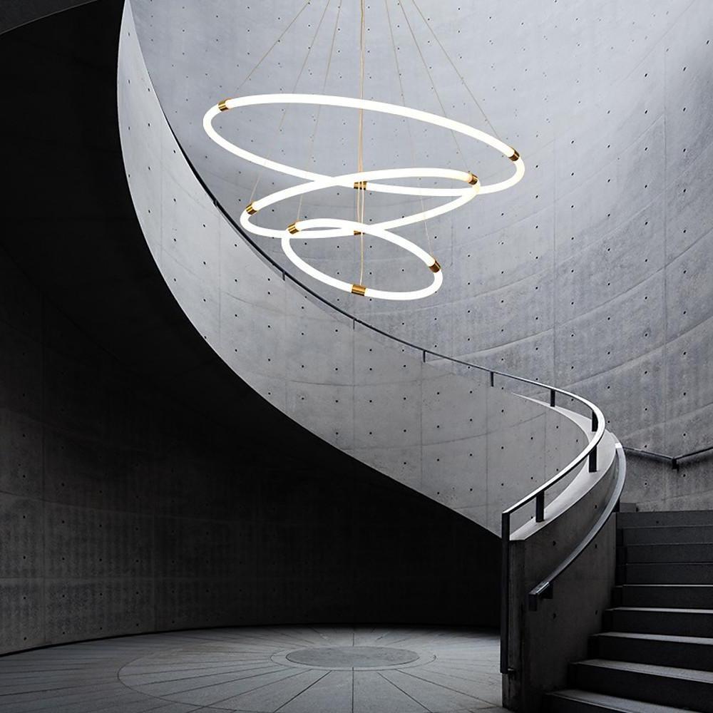 Surround Circle LED Chandelier: 2/3-Light, 4000K, Acrylic-Lighom
