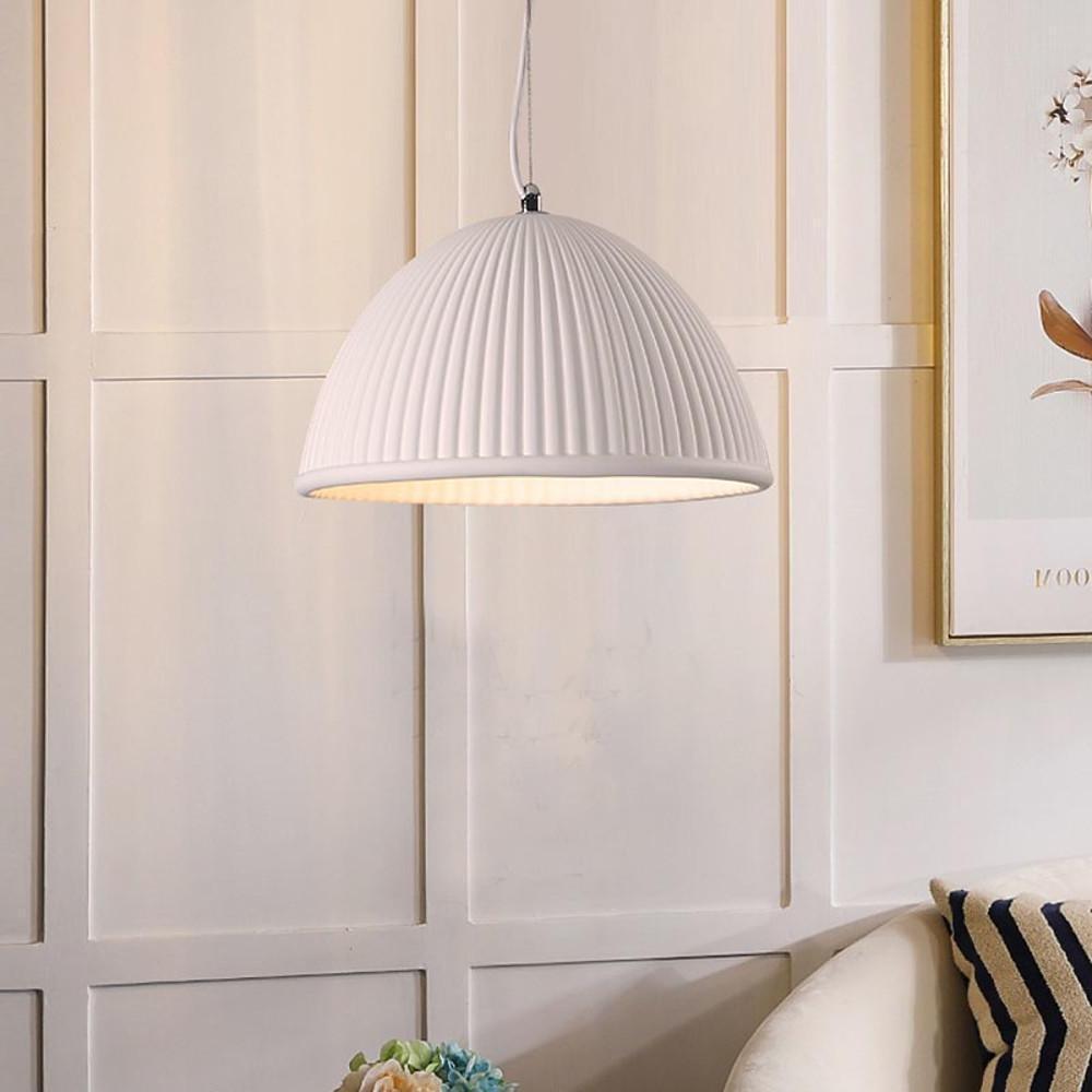 Inverted Cup Design Industrial Pendant Lighting LED Glass Metal Cement Ceiling Light-Lighom