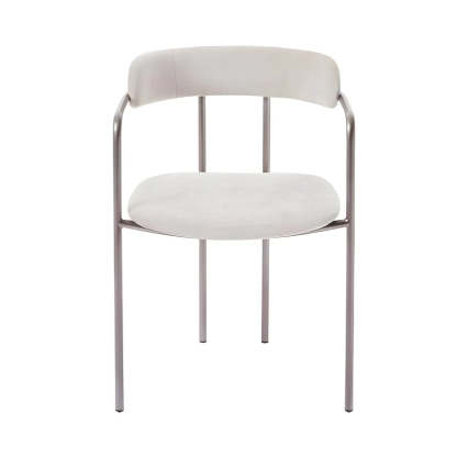 Open-Back Microfiber Upholstered Dining Arm Chair