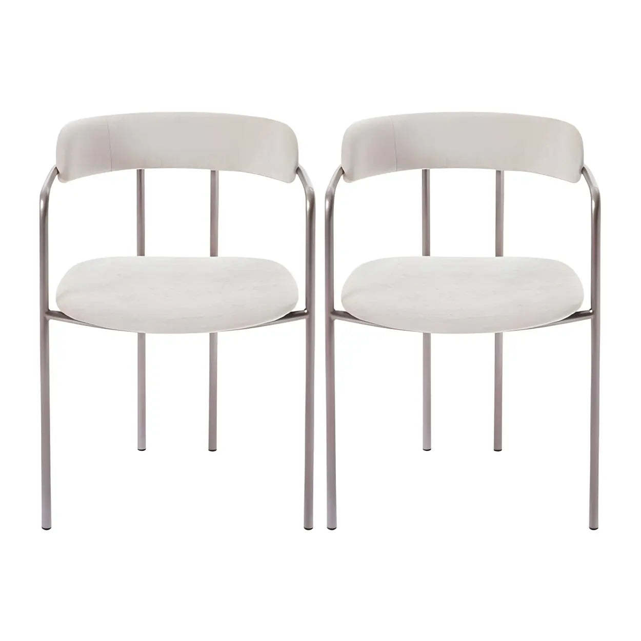 Open-Back Microfiber Upholstered Dining Arm Chair