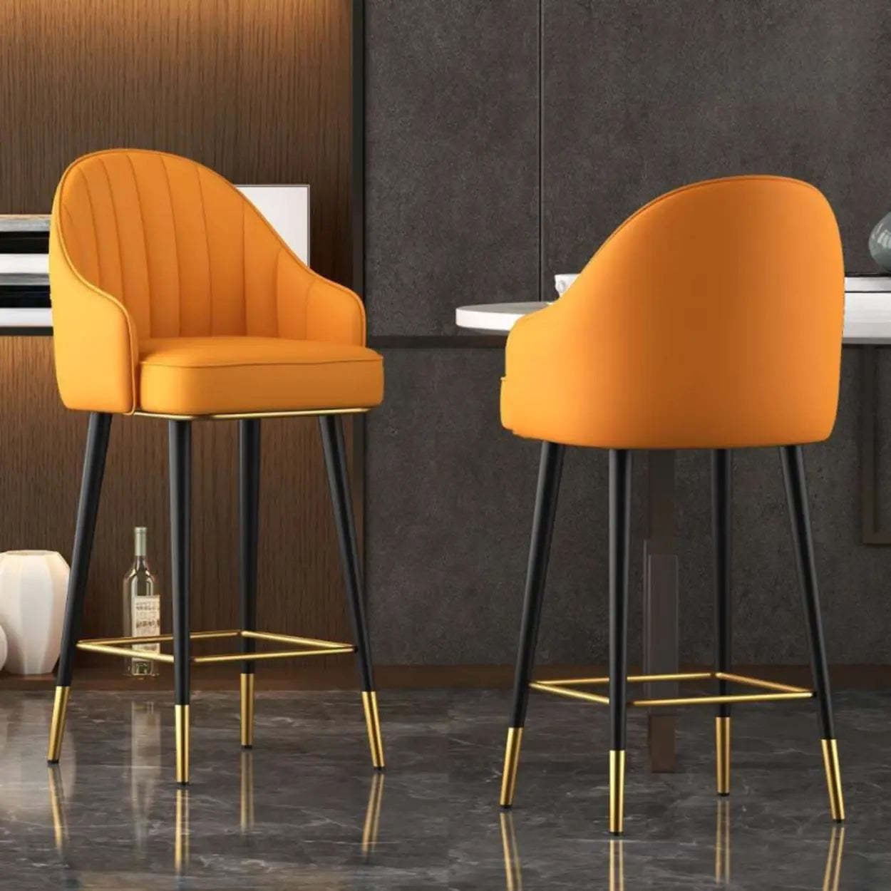 Gray arms bistro bar & counter stools — Counter Stool(25.5"H) / Orange