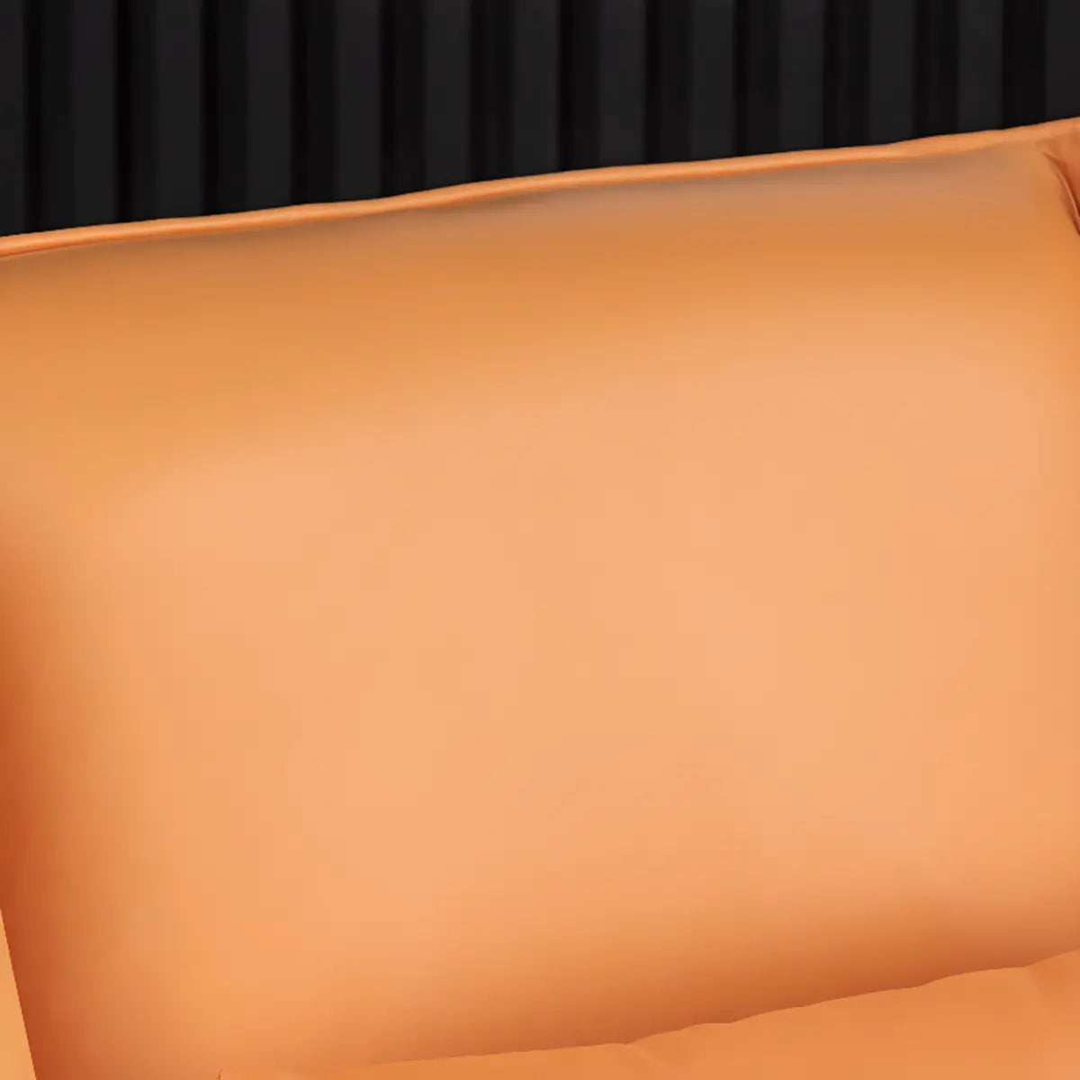 Orange Pillow Back Four Leg Accent Chair with Footrest — Single Accent Chair / Blackish Green / Microfiber Leather