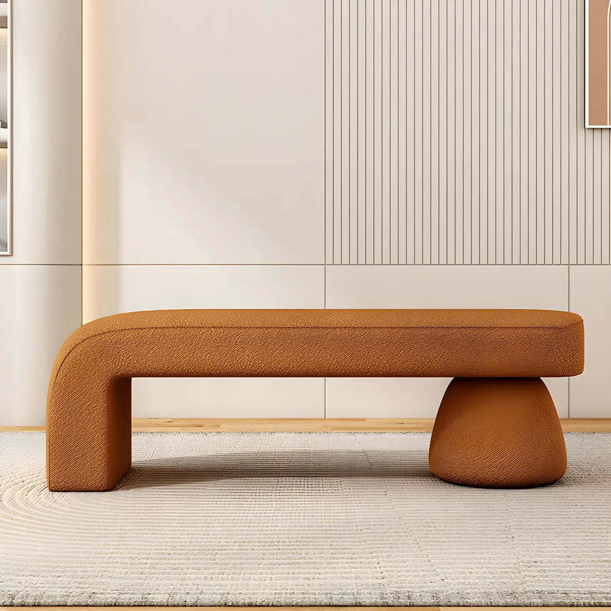 Upholstered Short Bedroom Bench