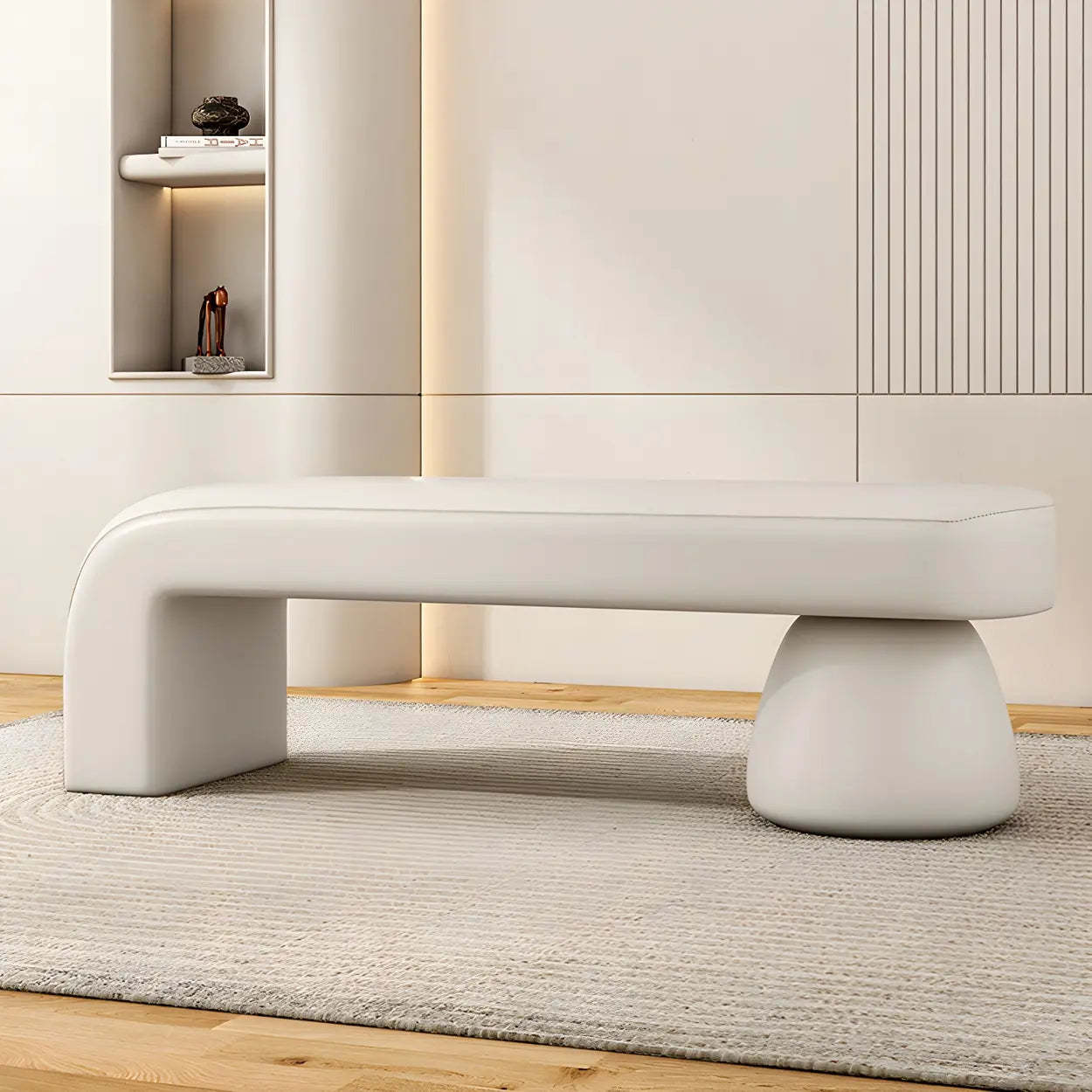 Upholstered Short Bedroom Bench