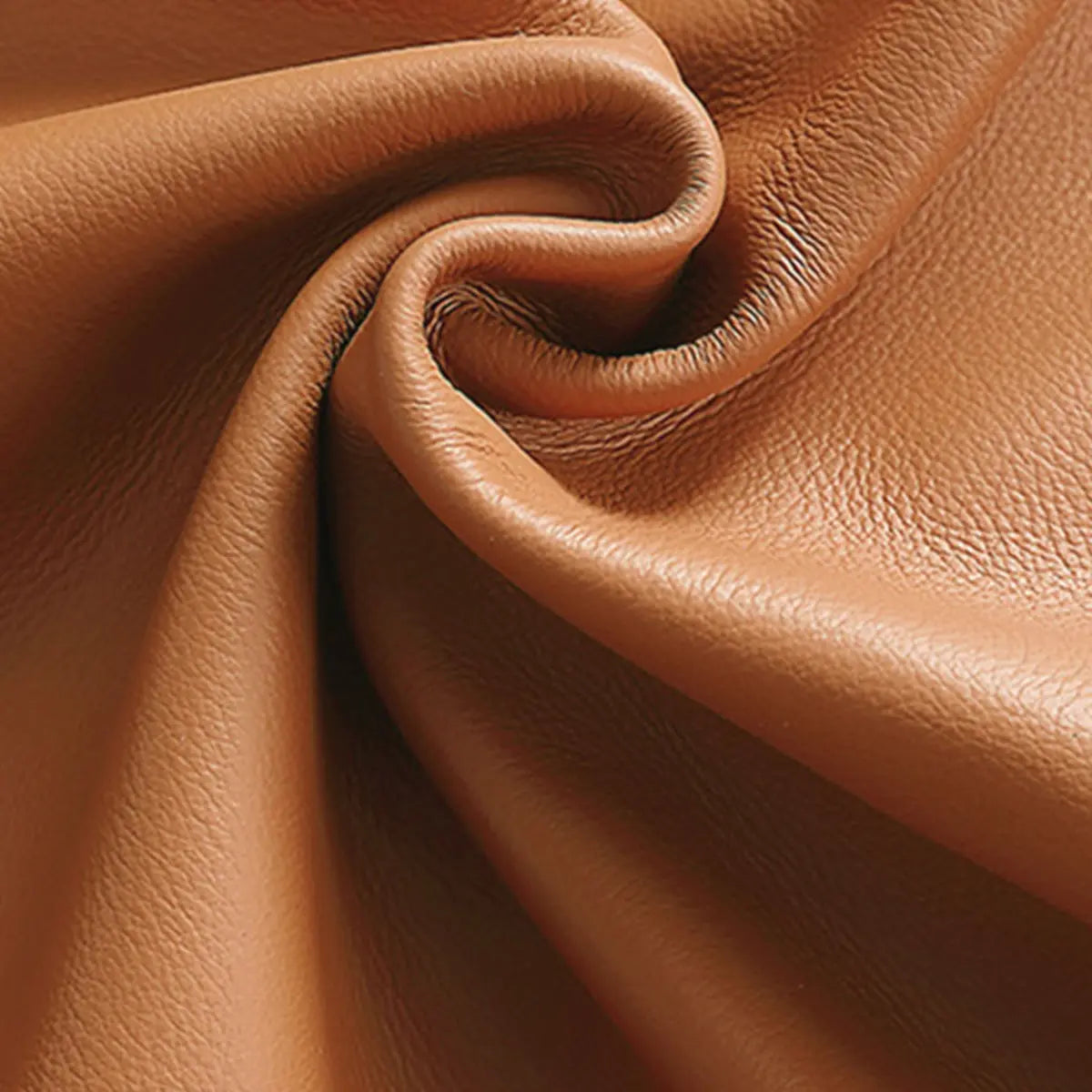 Orange Leather Swivel Office Chair with Arms