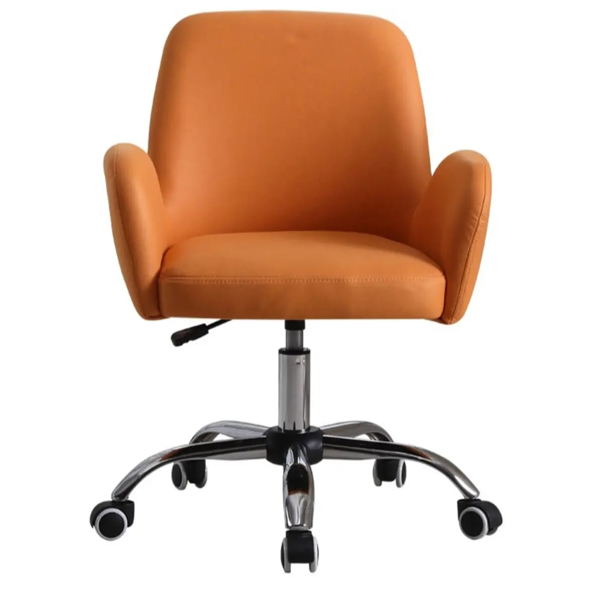 Orange Trendy Adjustable PU Office Chair with Wheels