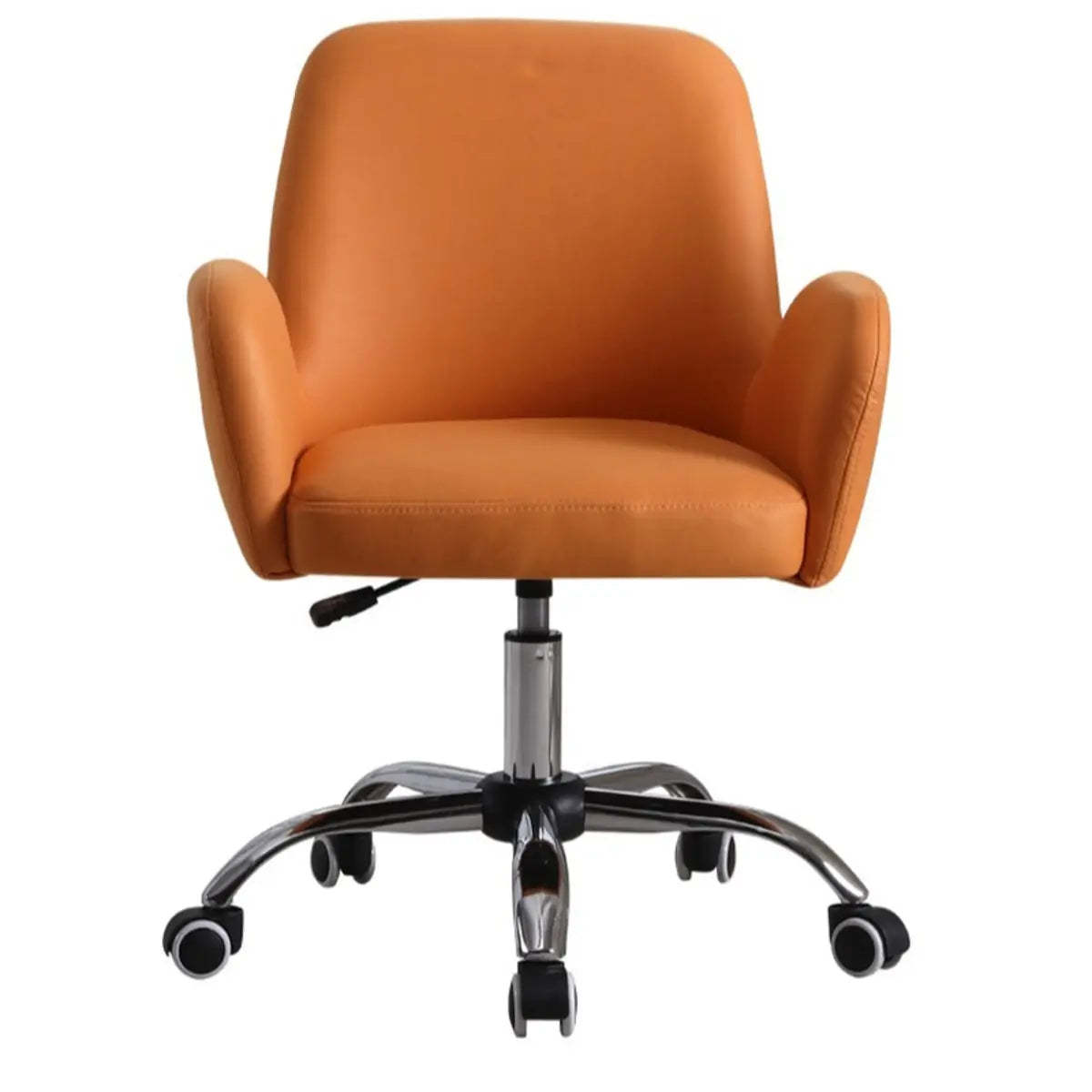 Orange Trendy Adjustable PU Office Chair with Wheels