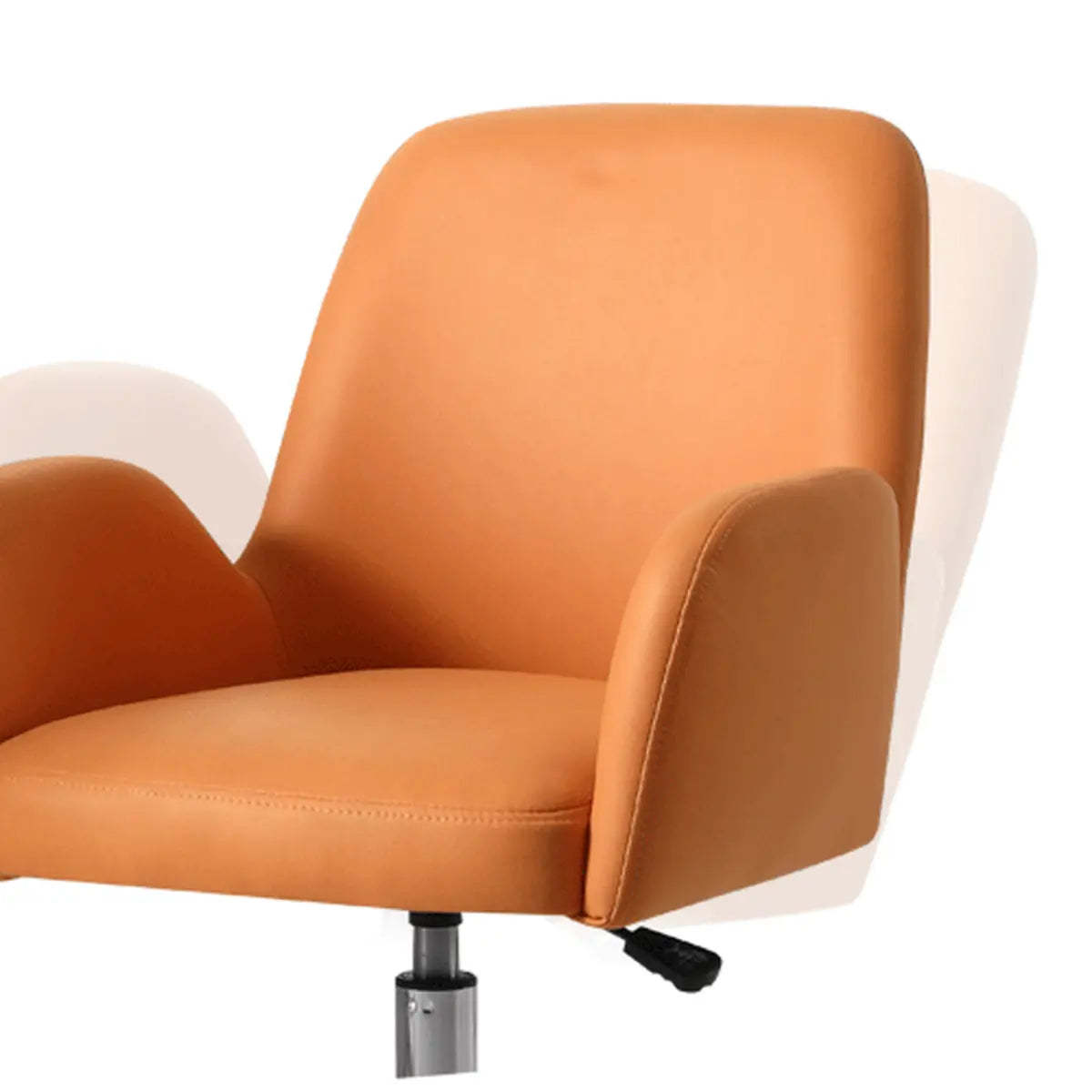 Orange Trendy Adjustable PU Office Chair with Wheels