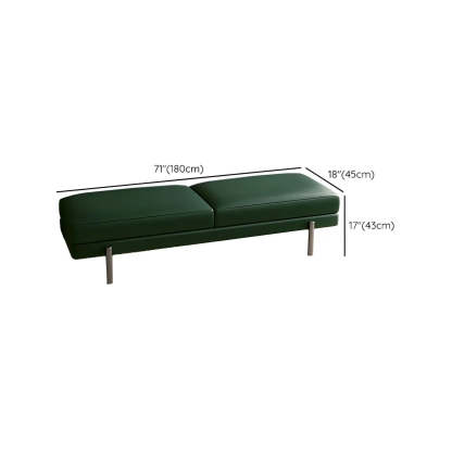Orange Upholstered Short Bedroom Bench