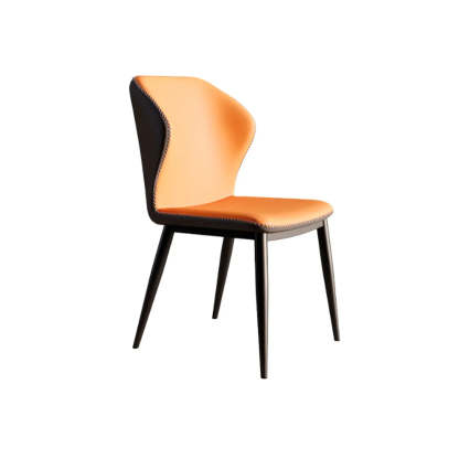 Wingback Faux Leather Dining Chair