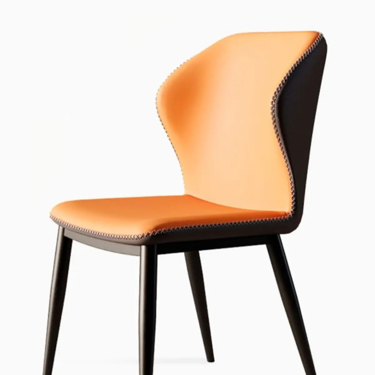 Wingback Faux Leather Dining Chair