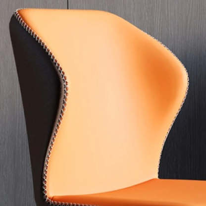 Wingback Faux Leather Dining Chair