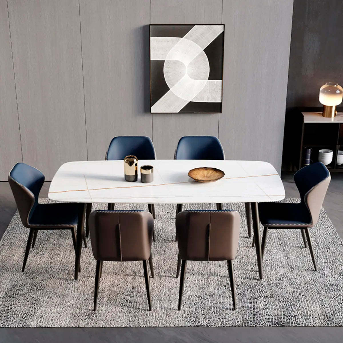 Wingback Faux Leather Dining Chair
