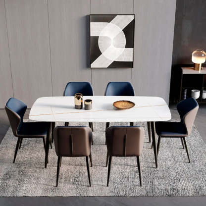 Wingback Faux Leather Dining Chair