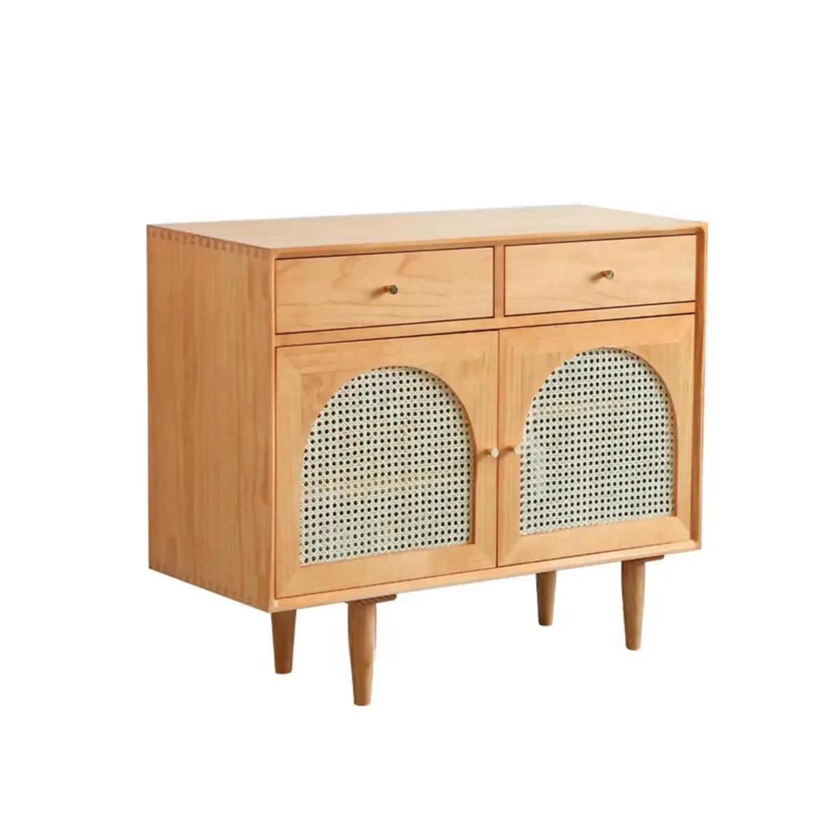 Oriental Wood Rattan Natural Large Sideboard