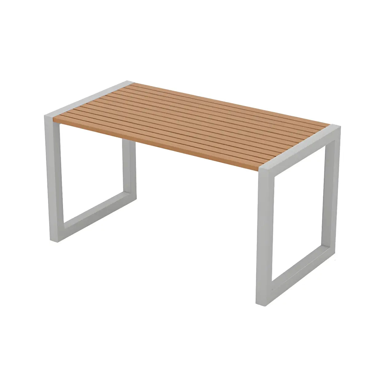 Black Waterproof Metal Rectangular Outdoor Coffee Table