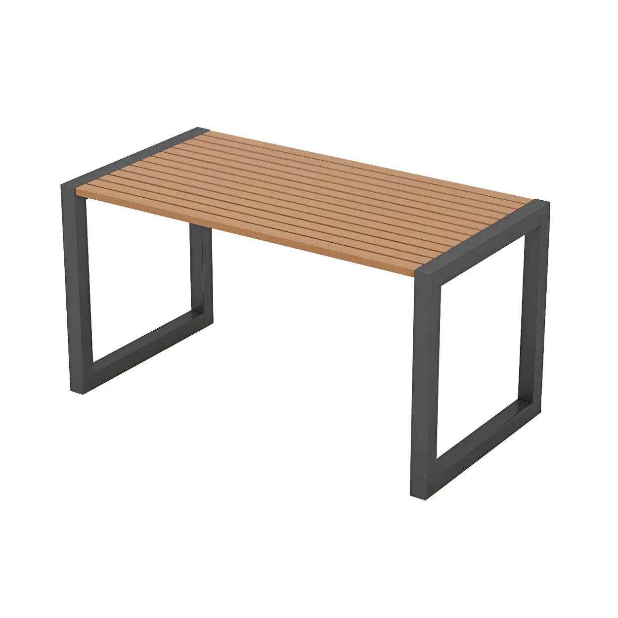 Lighom modern rectangular black tables in metal — Wood & Black