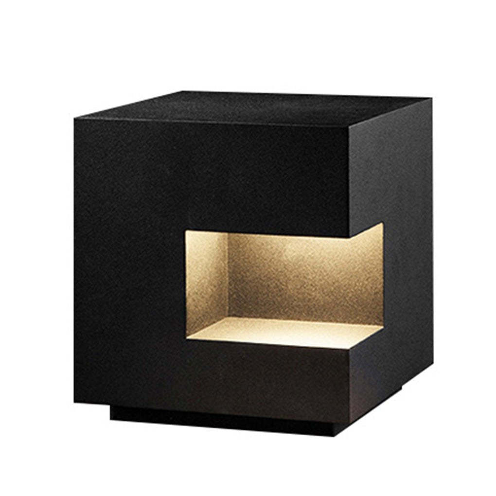 Square IP65 Waterproof LED Black Modern Outdoor Light Landscape Lighting-Lighom