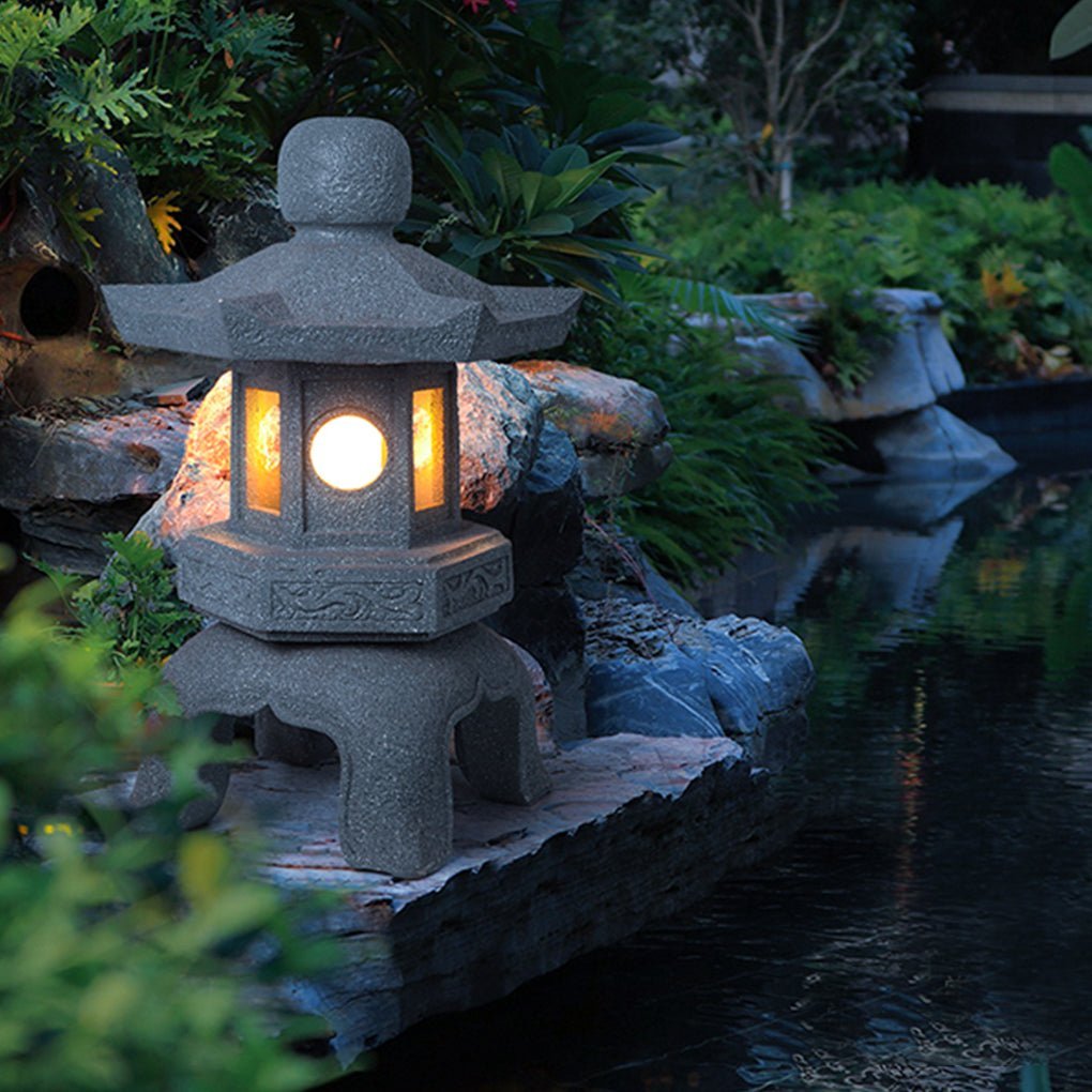 Outdoor Garden Waterproof Landscape Lighting Decorative Imitation Stone Tower Light-Lighom
