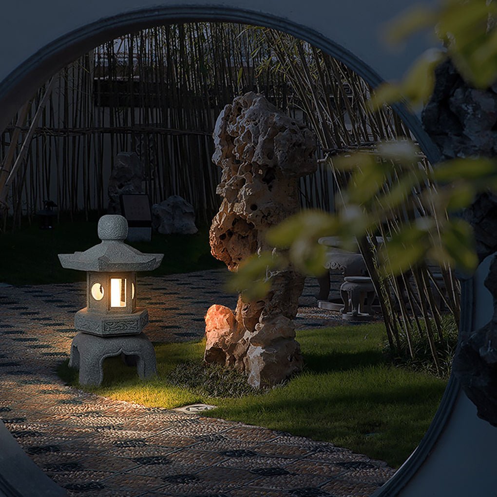 Outdoor Garden Waterproof Landscape Lighting Decorative Imitation Stone Tower Light-Lighom