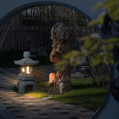 Outdoor Garden Waterproof Landscape Lighting Decorative Imitation Stone Tower Light-Lighom