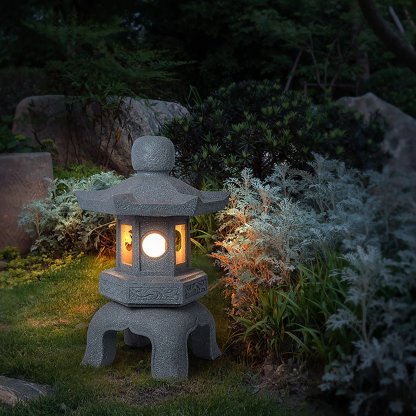 Outdoor Garden Waterproof Landscape Lighting Decorative Imitation Stone Tower Light-Lighom