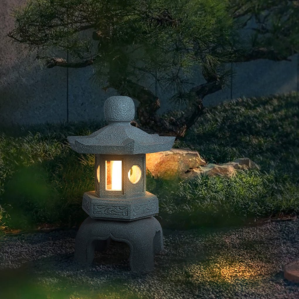Outdoor Garden Waterproof Landscape Lighting Decorative Imitation Stone Tower Light-Lighom