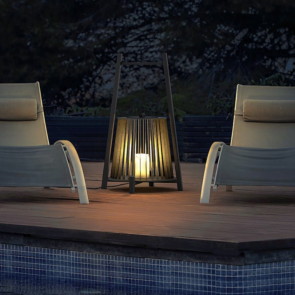 Outdoor Grid Imitation Candle-shaped Lantern Waterproof LED Landscape Lighting-Lighom