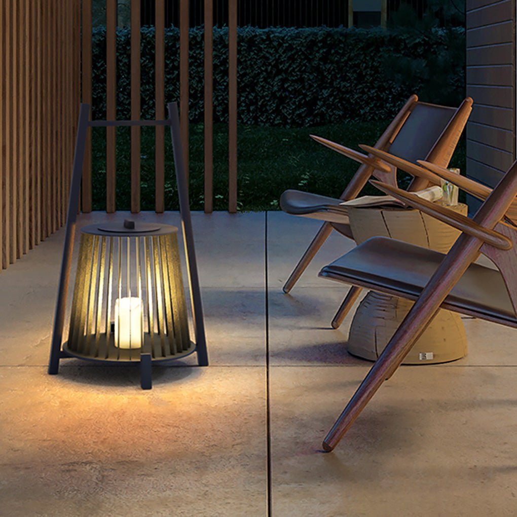 Outdoor Grid Imitation Candle-shaped Lantern Waterproof LED Landscape Lighting-Lighom