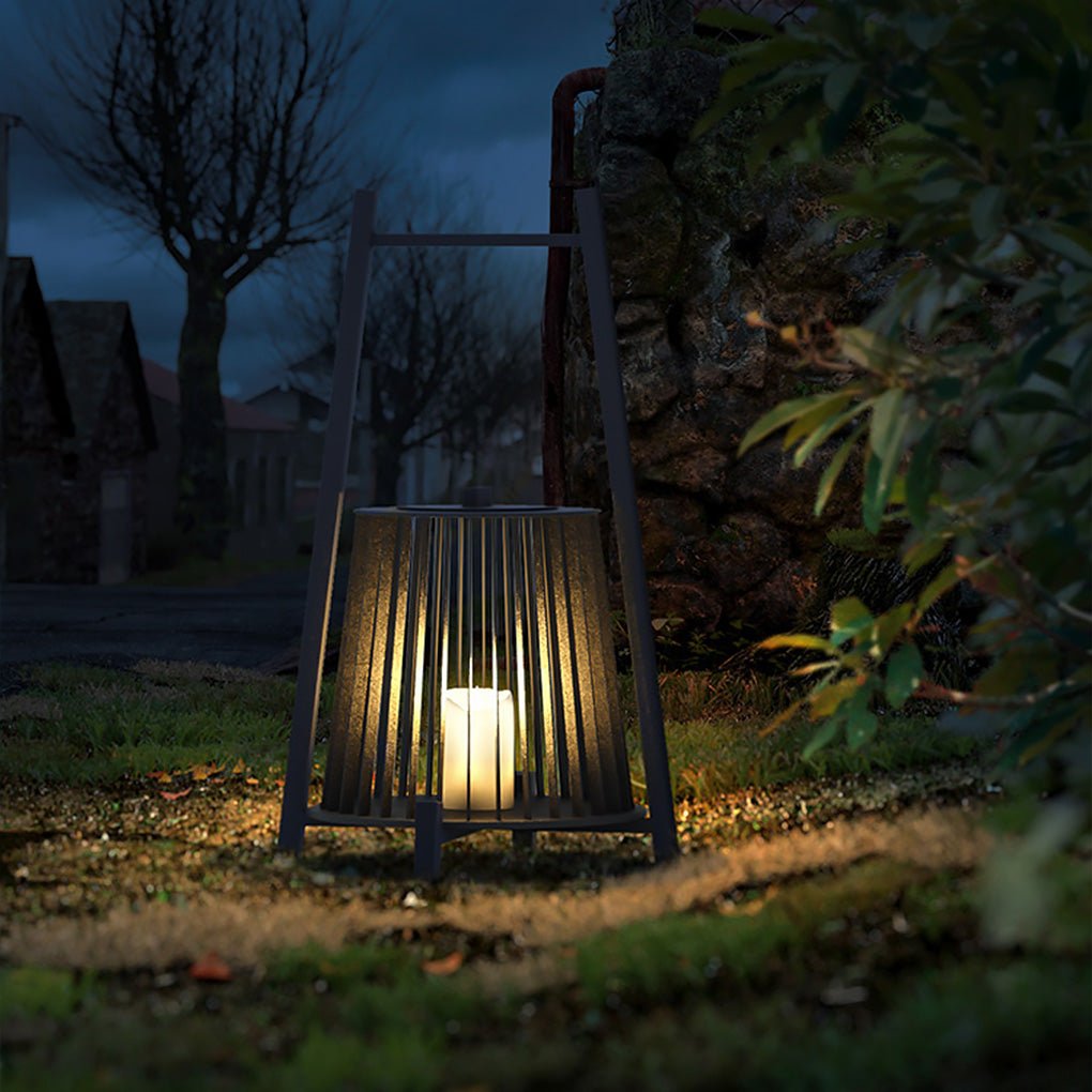 Outdoor Grid Imitation Candle-shaped Lantern Waterproof LED Landscape Lighting-Lighom