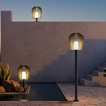 Outdoor Grid Waterproof Garden Lamp Lawn Light Post Lamp LED Landscape Lighting-Lighom