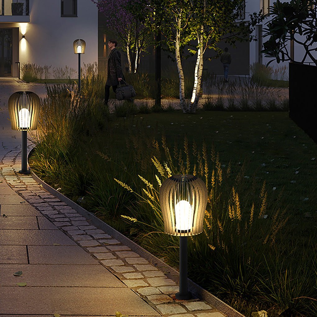 Outdoor Grid Waterproof Garden Lamp Lawn Light Post Lamp LED Landscape Lighting-Lighom