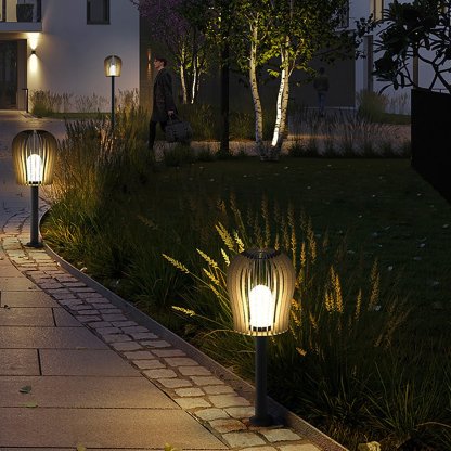 Outdoor Grid Waterproof Garden Lamp Lawn Light Post Lamp LED Landscape Lighting-Lighom