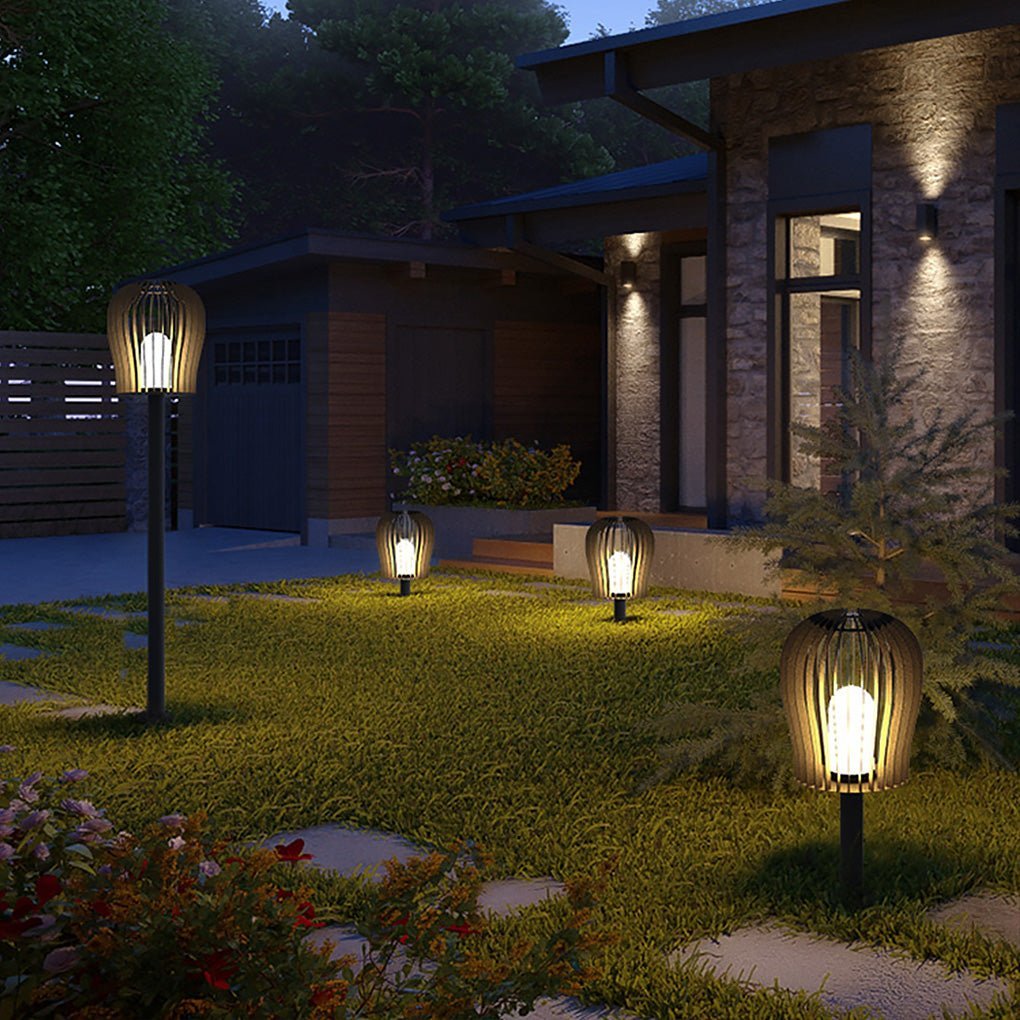 Outdoor Grid Waterproof Garden Lamp Lawn Light Post Lamp LED Landscape Lighting-Lighom